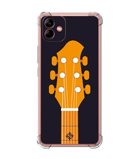 Funda Antigolpe [ Samsung Galaxy A04 ] Diseño Música [ Mástil y Pala de Guitarra ] Esquina Reforzada Silicona 1.5mm