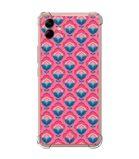 Funda Antigolpe [ Samsung Galaxy A04 ] Dibujos Retro [ Algodones Rosa - Caleidoscopio ] Esquina Reforzada Silicona