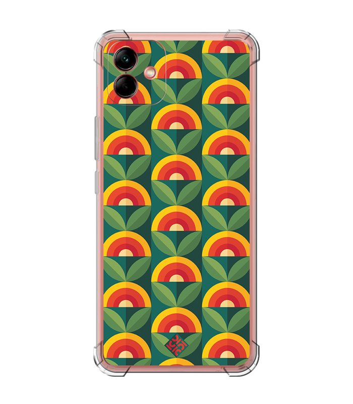 Funda Antigolpe [ Samsung Galaxy A04 ] Dibujos Retro [ Diseño Flor - Retro ] Esquina Reforzada Silicona 1.5mm Transparente