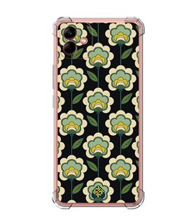 Funda Antigolpe [ Samsung Galaxy A04 ] Dibujos Retro [ Planta Verde - Retro ] Esquina Reforzada Silicona 1.5mm Transparente