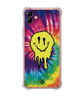 Funda Antigolpe [ Samsung Galaxy A04 ] Dibujo Tendencias [ Sonrisa Smile Swirl Abstracto ] Esquina Reforzada Silicona 1.5mm