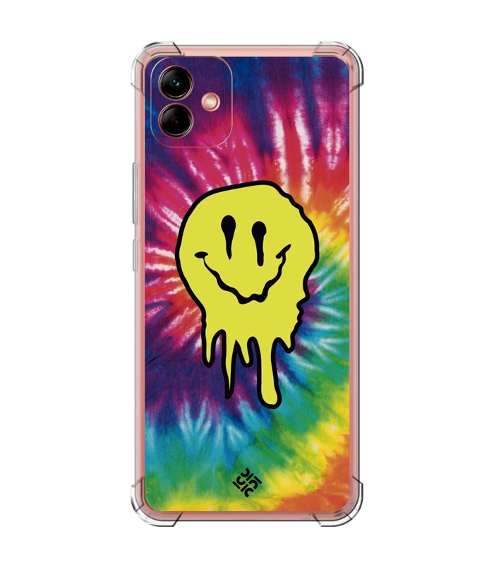Funda Antigolpe [ Samsung Galaxy A04 ] Dibujo Tendencias [ Sonrisa Smile Swirl Abstracto ] Esquina Reforzada Silicona 1.5mm