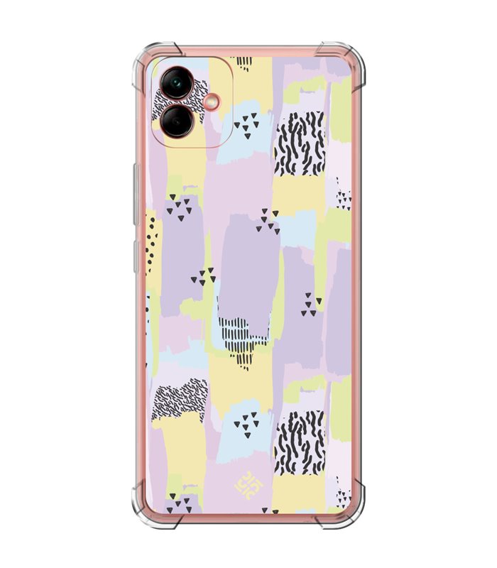 Funda Antigolpe [ Samsung Galaxy A04 ] Dibujo Tendencias [ Patron Pinceladas Coloridas Con Estampado ] Esquina Reforzada