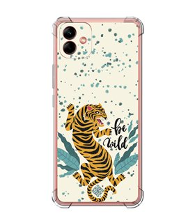 Funda Antigolpe [ Samsung Galaxy A04 ] Dibujo Tendencias [ Tigre - Be Wild ] Esquina Reforzada Silicona 1.5mm