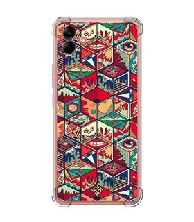 Funda Antigolpe [ Samsung Galaxy A04 ] Dibujo Auténtico [ Diseño Doodle Arte con Elementos Ornamentales ] Esquina Reforzada