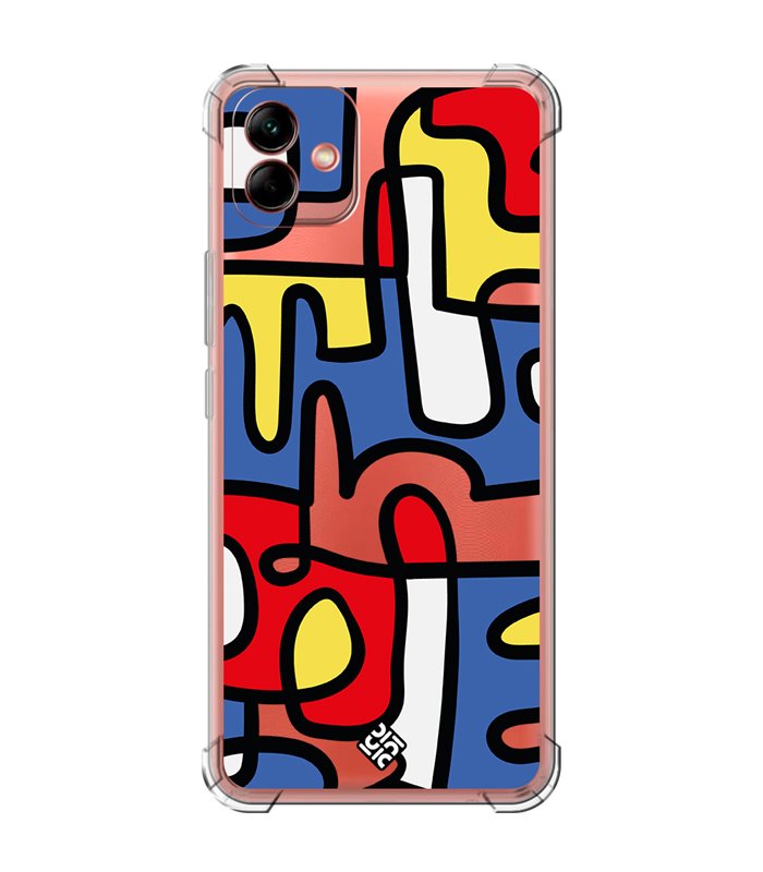 Funda Antigolpe [ Samsung Galaxy A04 ] Dibujo Auténtico [ Impresión Moderna de Arte Minimalista ] Esquina Reforzada Silicona