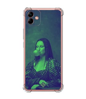 Funda Antigolpe [ Samsung Galaxy A04 ] Dibujo Auténtico [ Mona Lisa Moderna ] Esquina Reforzada Silicona 1.5mm Transparente