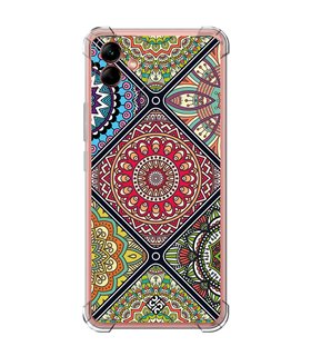 Funda Antigolpe [ Samsung Galaxy A04 ] Dibujo Auténtico [ Motivos Mandala ] Esquina Reforzada Silicona 1.5mm Transparente