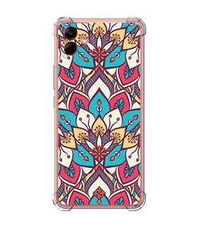 Funda Antigolpe [ Samsung Galaxy A04 ] Dibujo Auténtico [ Mosaico Floral Mandala ] Esquina Reforzada Silicona 1.5mm