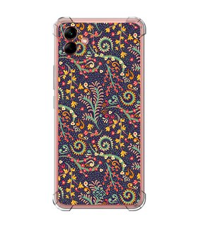 Funda Antigolpe [ Samsung Galaxy A04 ] Dibujo Auténtico [ Patrón de Platas Abstractas ] Esquina Reforzada Silicona 1.5mm