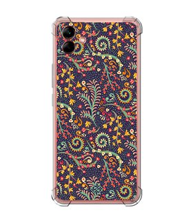 Funda Antigolpe [ Samsung Galaxy A04 ] Dibujo Auténtico [ Patrón de Platas Abstractas ] Esquina Reforzada Silicona 1.5mm