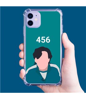 Funda Antigolpe [ Samsung Galaxy A04 ] Squid Game [Jugador Número 456] Esquina Reforzada Silicona 1.5mm Transparente