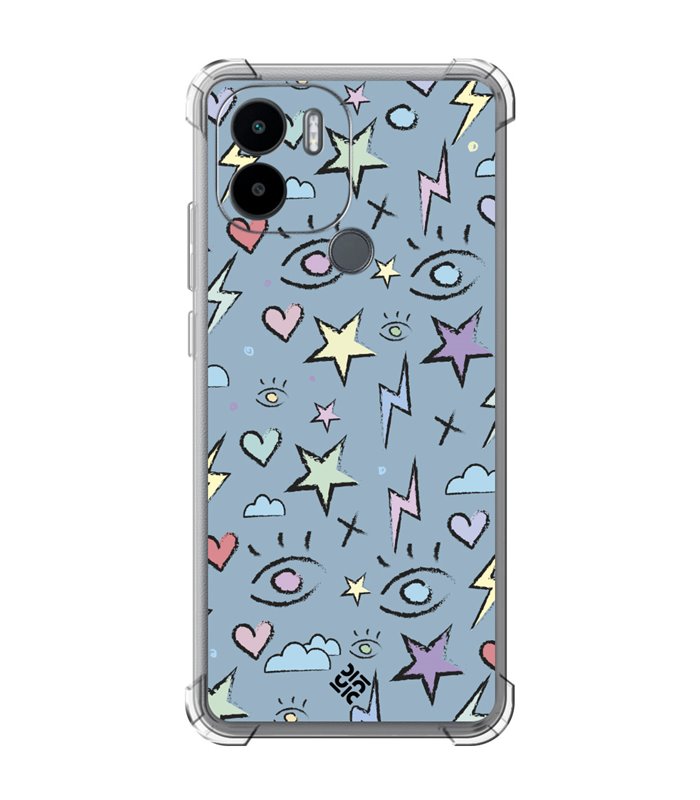 Funda Antigolpe [ Xiaomi Redmi A1 Plus ] Dibujo Auténtico [ Tormenta de Ojos ] Esquina Reforzada Silicona 1.5mm