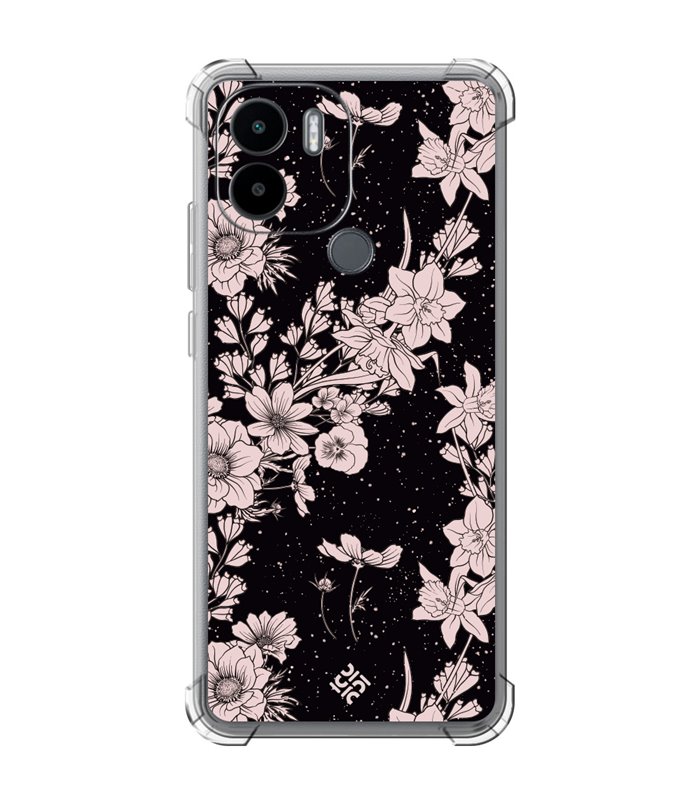 Funda Antigolpe [ Xiaomi Redmi A1 Plus ] Dibujo Botánico [ Flores de amapola daffodil, anémona, violeta ] 1.5mm