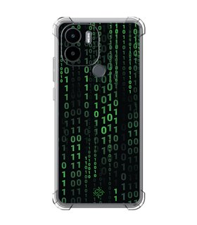 Funda Antigolpe [ Xiaomi Redmi A1 Plus ] Cine Fantástico [ Números Binarios Matrix ] Esquina Reforzada Silicona 1.5