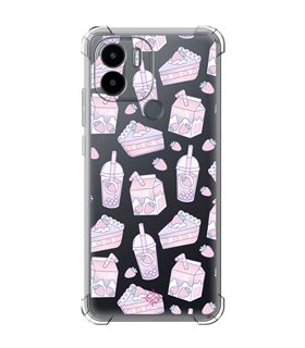 Funda Antigolpe [ Xiaomi Redmi A1 Plus ] Dibujo Cute [ Postres de Fresa En Rosa Pastel ] Esquina Reforzada 1.5mm