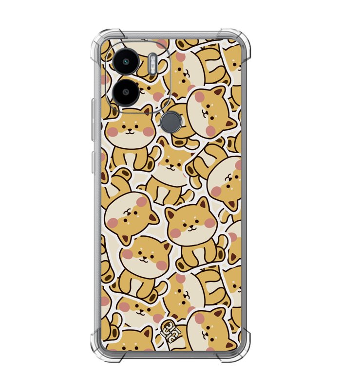 Funda Antigolpe [ Xiaomi Redmi A1 Plus ] Dibujo Cute [ Pegatinas Perrito Shiba ] Esquina Reforzada 1.5