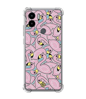 Funda Antigolpe [ Xiaomi Redmi A1 Plus ] Dibujo Cute [ Pegatinas Flamenco ] Esquina Reforzada Silicona 1.5mm