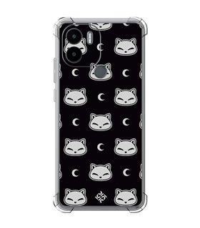 Funda Antigolpe [ Xiaomi Redmi A1 Plus ] Dibujo Cute [ Gato Negro Lunar ] Esquina Reforzada Silicona 1.5mm Transparente