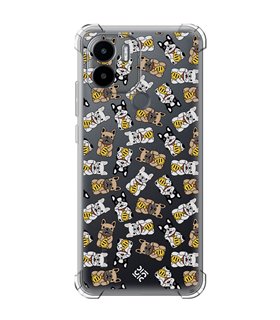 Funda Antigolpe [ Xiaomi Redmi A1 Plus ] Dibujo Cute [ Perro Bulldog de la Suerte ] Esquina Reforzada Silicona 1.5mm