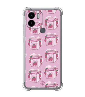 Funda Antigolpe [ Xiaomi Redmi A1 Plus ] Dibujo Cute [ Brick Leche de Fresa ] Esquina Reforzada Silicona 1.5mm Transparente