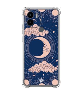 Funda Antigolpe [ Xiaomi Redmi A1 Plus ] Dibujo Esotérico [ Luna Creciente - Dibujo Místico Astrologico ] Esquina Reforzada 1.5