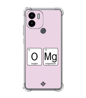 Funda Antigolpe [ Xiaomi Redmi A1 Plus ] Dibujo Frases Guays [ Oxigeno + Magnesio - OMG ] Esquina Reforzada 1.5 Transparente