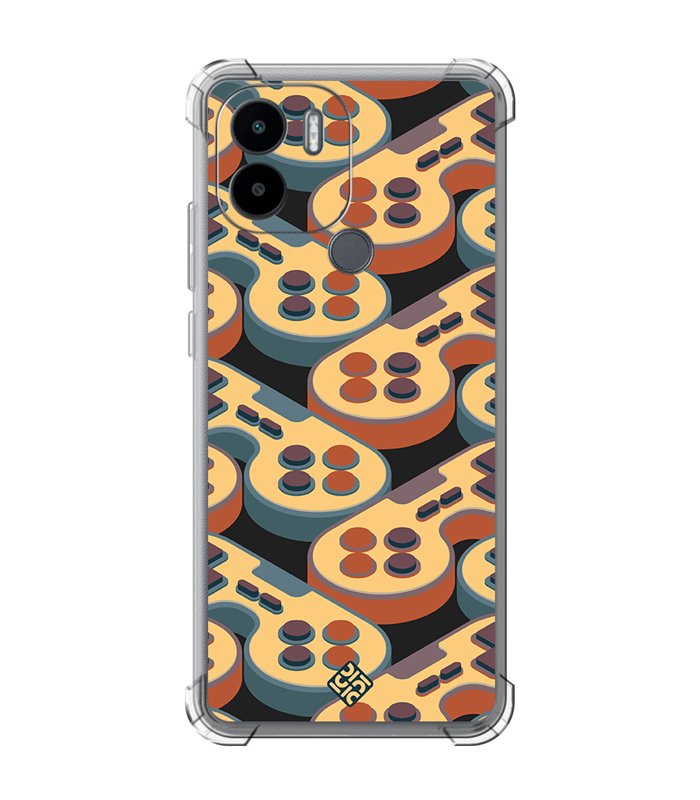 Funda Antigolpe [ Xiaomi Redmi A1 Plus ] Dibujo Gamers [ Joystick Retro ] Esquina Reforzada Silicona 1.5mm Transparente