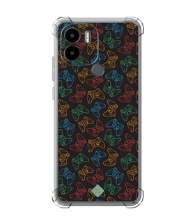 Funda Antigolpe [ Xiaomi Redmi A1 Plus ] Dibujo Gamers [ Mandos Xbox ] Esquina Reforzada Silicona 1.5mm Transparente