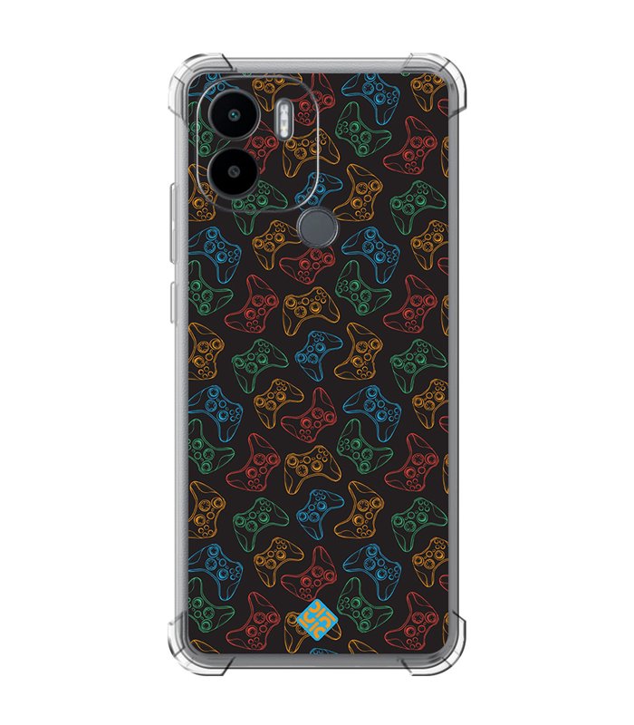 Funda Antigolpe [ Xiaomi Redmi A1 Plus ] Dibujo Gamers [ Mandos Xbox ] Esquina Reforzada Silicona 1.5mm Transparente