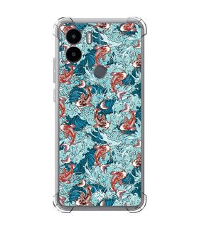 Funda Antigolpe [ Xiaomi Redmi A1 Plus ] Dibujo Japones [ Peces Koi ] Esquina Reforzada Silicona 1.5mm Transparente