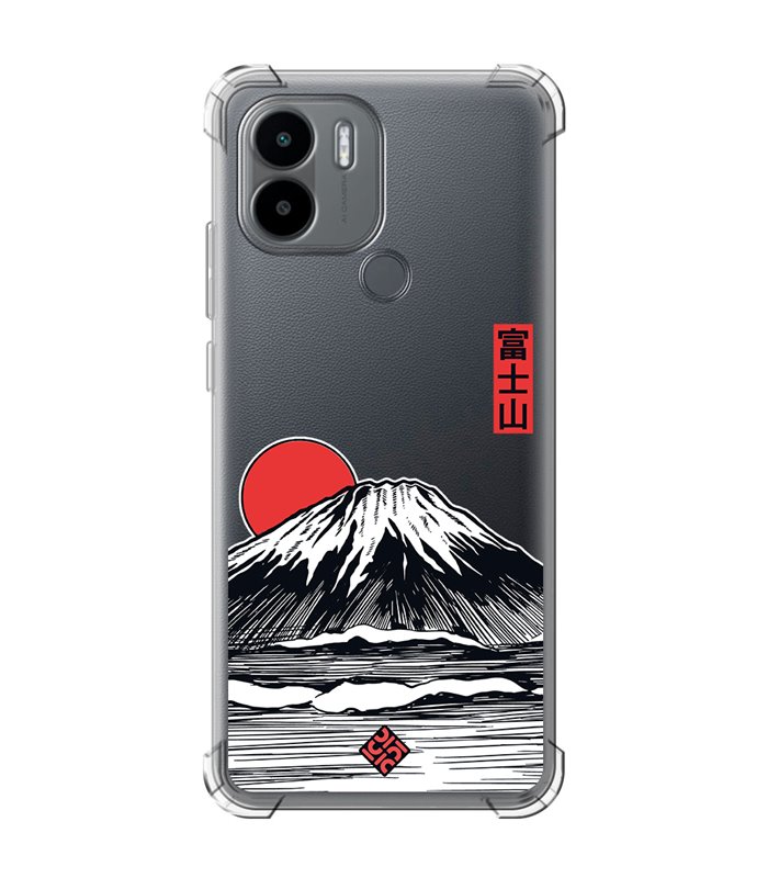 Funda Antigolpe [ Xiaomi Redmi A1 Plus ] Dibujo Japones [ Monte Fuji ] Esquina Reforzada Silicona 1.5mm Transparente