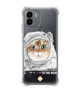 Funda Antigolpe [ Xiaomi Redmi A1 Plus ] Dibujo Mascotas [ Gato Astronauta - Take Me To The Moon ] Esquina Reforzada 1.5mm