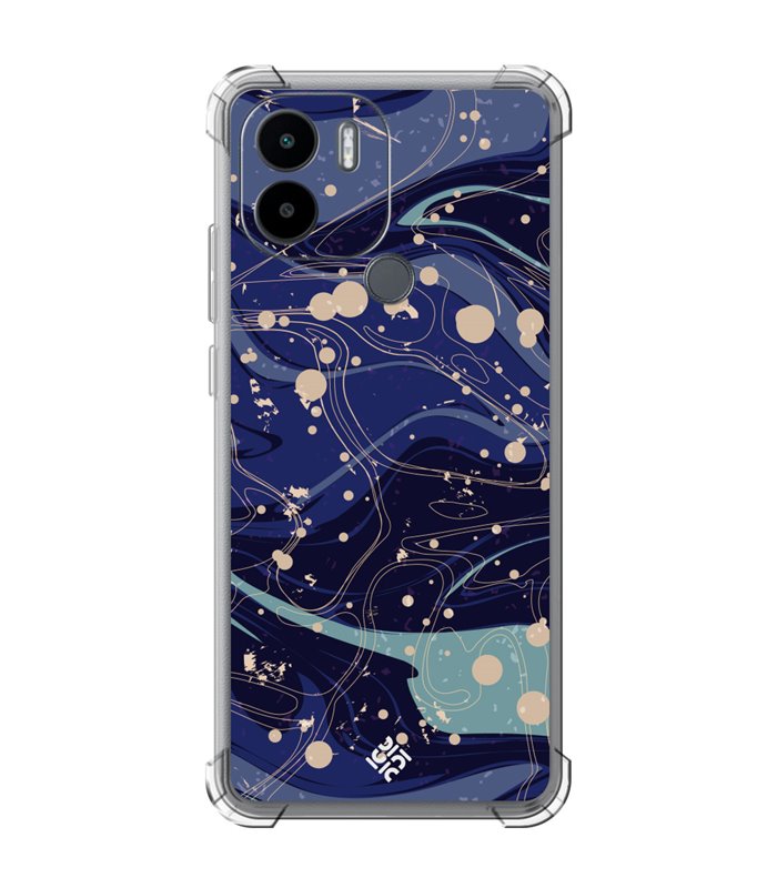 Funda Antigolpe [ Xiaomi Redmi A1 Plus ] Dibujo Tendencias [ Pintura de Arte Abstracto Azul ] Esquina Reforzada Silicona 1.5mm