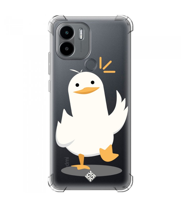 Funda Antigolpe [ Xiaomi Redmi A1 Plus ] Dibujo Auténtico [ Pato Caminando ] Esquina Reforzada Silicona 1.5mm Transparente