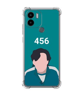 Funda Antigolpe [ Xiaomi Redmi A1 Plus ] Squid Game [Jugador Número 456] Esquina Reforzada Silicona 1.5mm Transparente