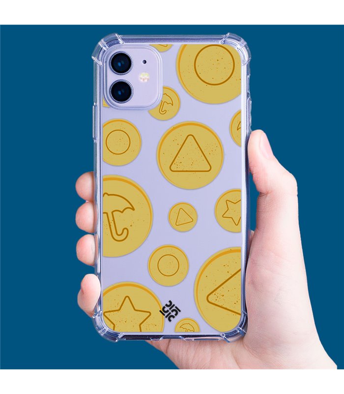 Funda Antigolpe [ Xiaomi Redmi A1 Plus ] Squid Game [Galletas Dalgona Candy] Esquina Reforzada Silicona 1.5mm Transparente