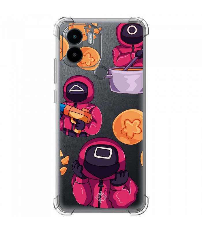 Funda Antigolpe [ Xiaomi Redmi A1 Plus ] Squid Game [Guardias] Esquina Reforzada Silicona 1.5mm Transparente