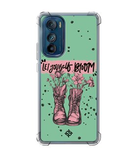 Funda Antigolpe [ Motorola Edge 30 ] Dibujo Frases Guays [ Botas Let Yourself Bloom ] Esquina Reforzada Silicona