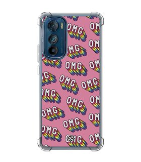 Funda Antigolpe [ Motorola Edge 30 ] Dibujo Frases Guays [ OMG ] Esquina Reforzada Silicona 1.5mm Transparente