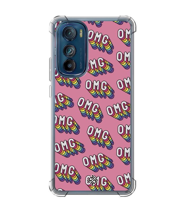 Funda Antigolpe [ Motorola Edge 30 ] Dibujo Frases Guays [ OMG ] Esquina Reforzada Silicona 1.5mm Transparente