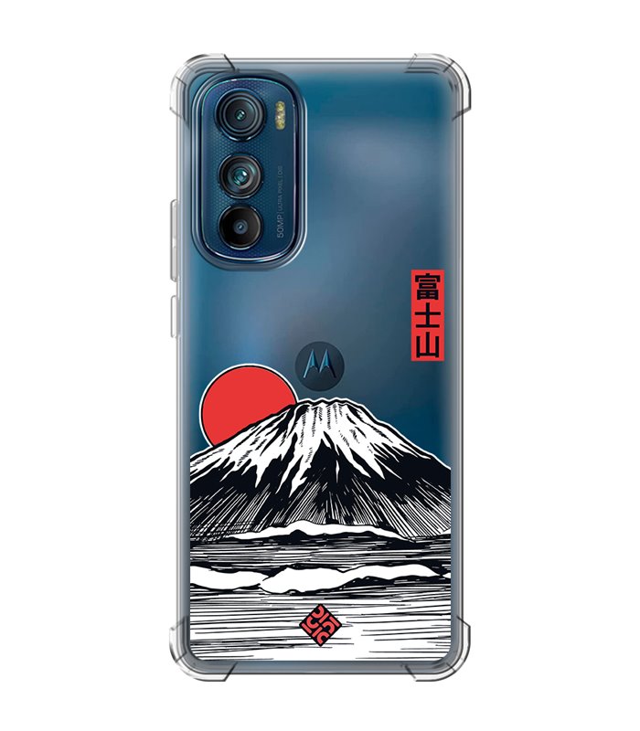 Funda Antigolpe [ Motorola Edge 30 ] Dibujo Japones [ Monte Fuji ] Esquina Reforzada Silicona 1.5mm Transparente