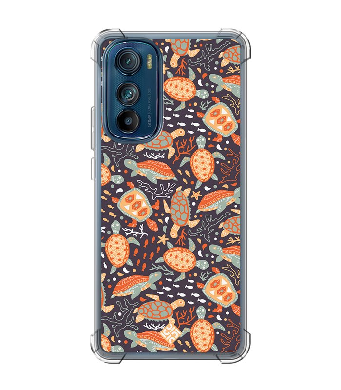 Funda Antigolpe [ Motorola Edge 30 ] Dibujo Mascotas [ Estampado de Tortugas ] Esquina Reforzada Silicona 1.5mm