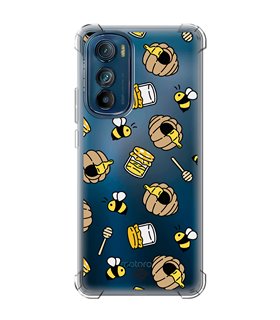 Funda Antigolpe [ Motorola Edge 30 ] Dibujo Mascotas [ Miel y Abejas ] Esquina Reforzada Silicona 1.5mm Transparente