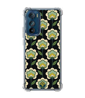 Funda Antigolpe [ Motorola Edge 30 ] Dibujos Retro [ Planta Verde - Retro ] Esquina Reforzada Silicona 1.5mm Transparente