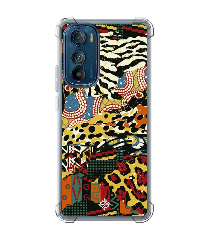 Funda Antigolpe [ Motorola Edge 30 ] Dibujo Tendencias [ Pieles de Animales y Telas ] Esquina Reforzada Silicona 