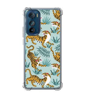 Funda Antigolpe [ Motorola Edge 30 ] Dibujo Tendencias [ Estampado de Tigres ] Esquina Reforzada Silicona 1.5mm 