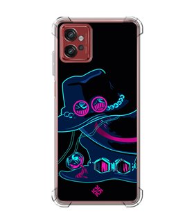 Funda Antigolpe [ Motorola Moto G32 ] Dibujos Frikis [ Sombrero de Sabo, Luffy y Ace ] Esquina Reforzada Silicona 1.5mm