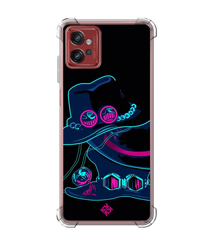 Funda Antigolpe [ Motorola Moto G32 ] Dibujos Frikis [ Sombrero de Sabo, Luffy y Ace ] Esquina Reforzada Silicona 1.5mm