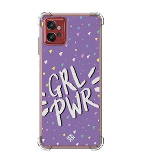 Funda Antigolpe [ Motorola Moto G32 ] Dibujo Frases Guays [ GRL Power ] Esquina Reforzada Silicona 1.5mm Transparente